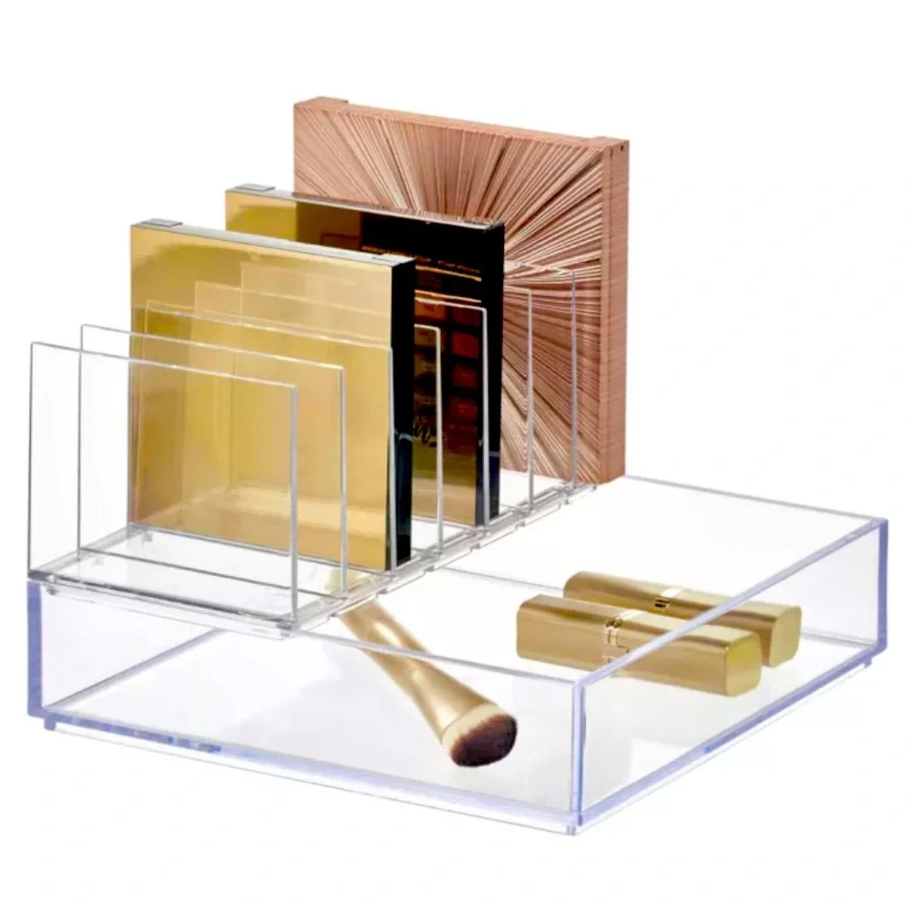 iDesign Clear Acrylic 7 Slot Cosmetic Palette Organizer.